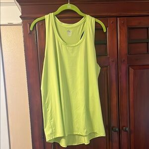 Athletic Works Yellow Green Relaxed Tank Top